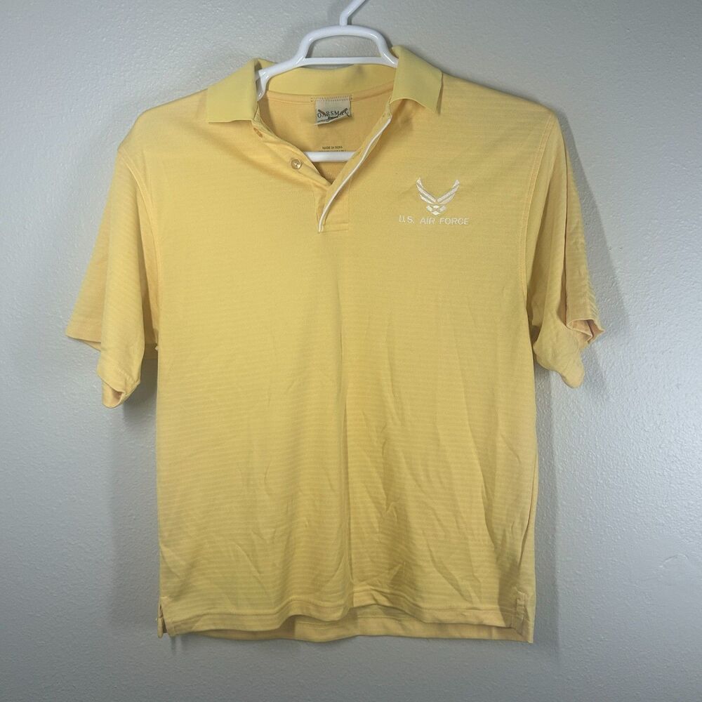 Oarsman U.S. Air Force Yellow Polo Shirt Men's Large